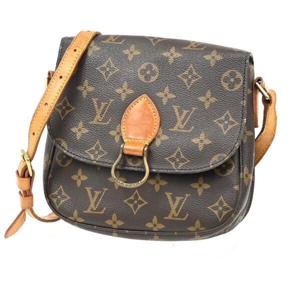 Louis Vuitton Handbags - LOUIS VUITTON Saint Cloud MM Shoulder Bag Monogram Leather Brown M51243 31MA062
